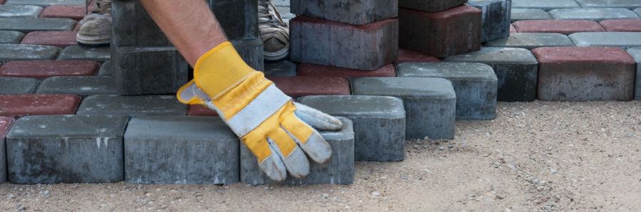 Paver and stone edging installation in Takoma Park